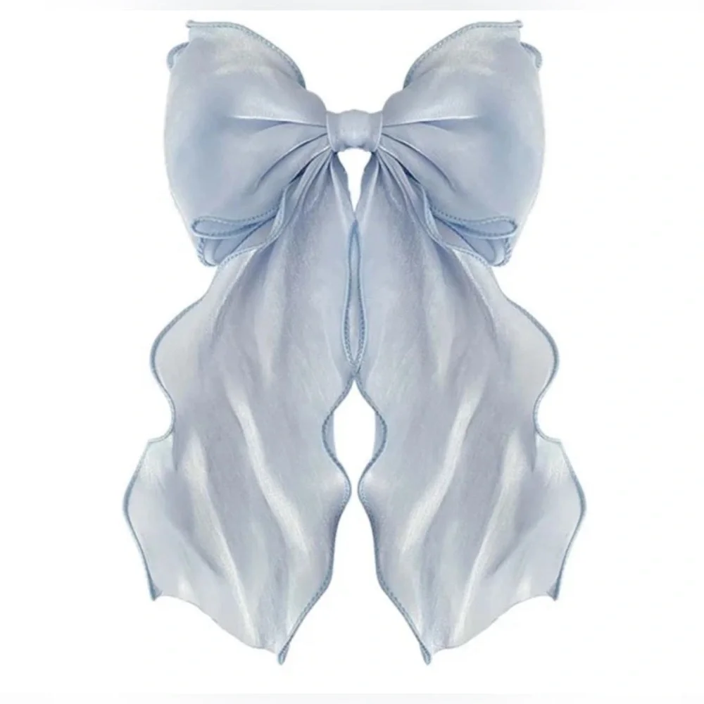 New beautiful & dreamy blue Hair Bow Barrette 🎀🎀 hair clip ✨✨💕